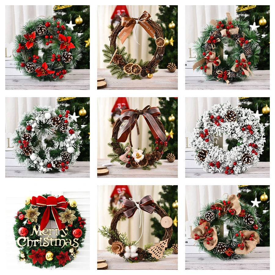 Christmas Decorations Wreath Wreath Window Arrangement