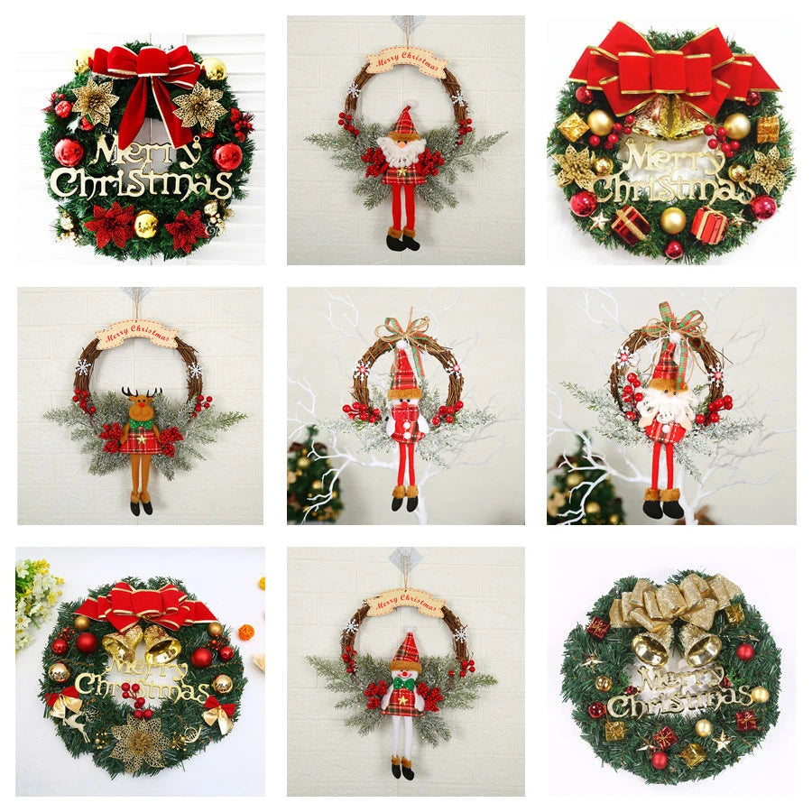 Christmas Decorations Wreath Wreath Window Arrangement