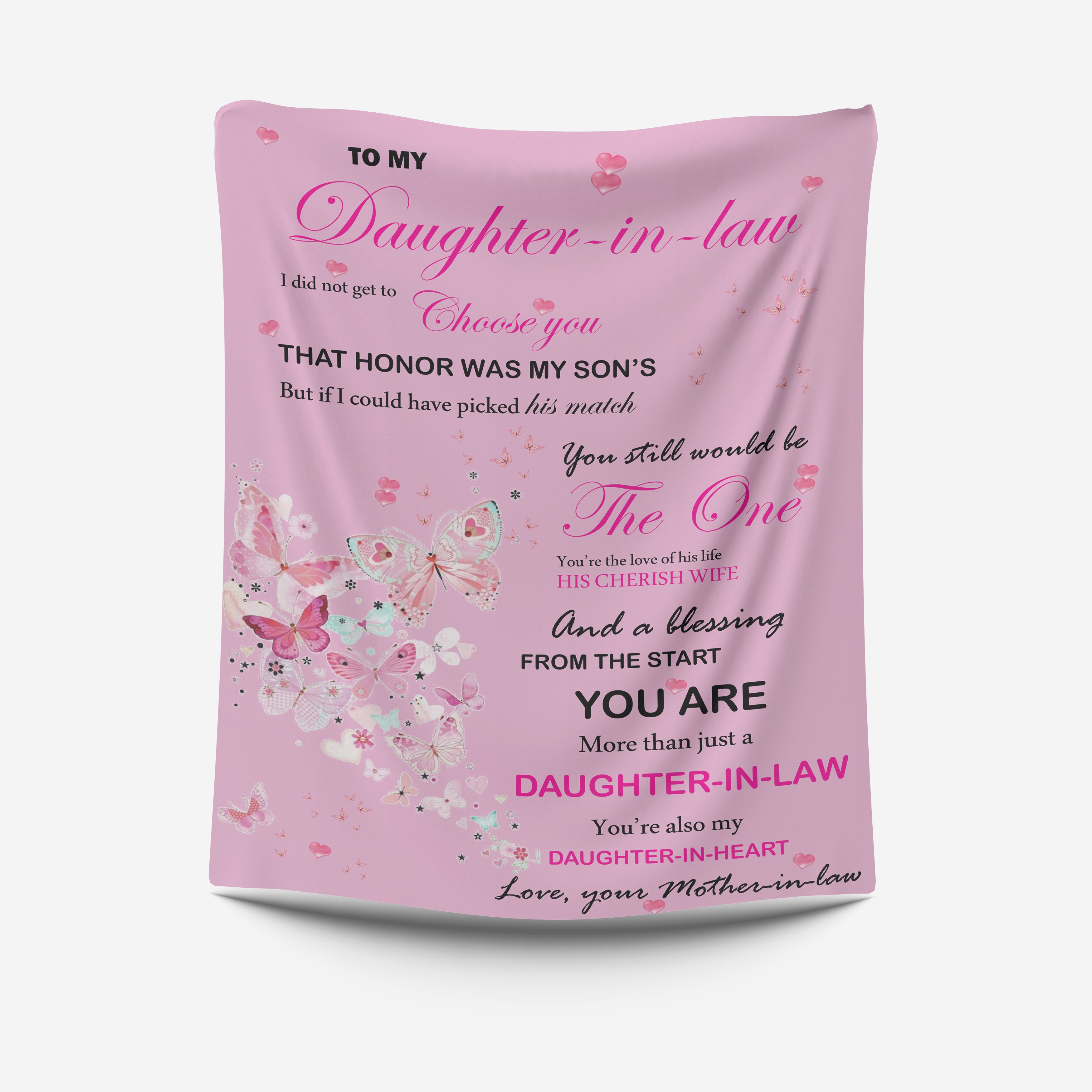 To My Daughter In Law Customized Blanket Design By Seerat