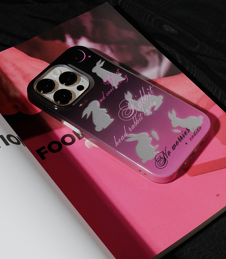 Rabbit head rabbit brain full package applicable phone case New Year