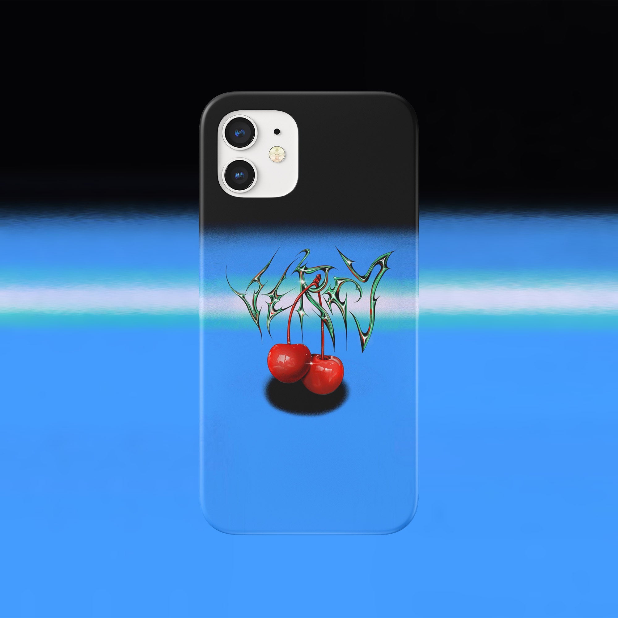 Cherry metal phone case