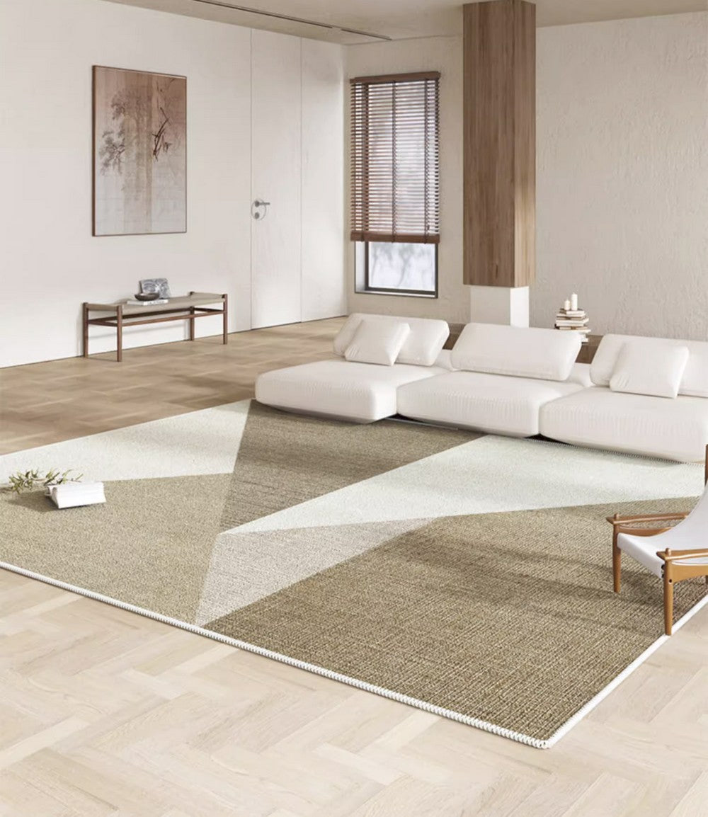 Contemporary Modern Rugs for Living Room, Bedroom Modern Rugs, Abstract Geometric Modern Rugs, Modern Rugs for Dining Room, Beige Contemporary Modern Rugs