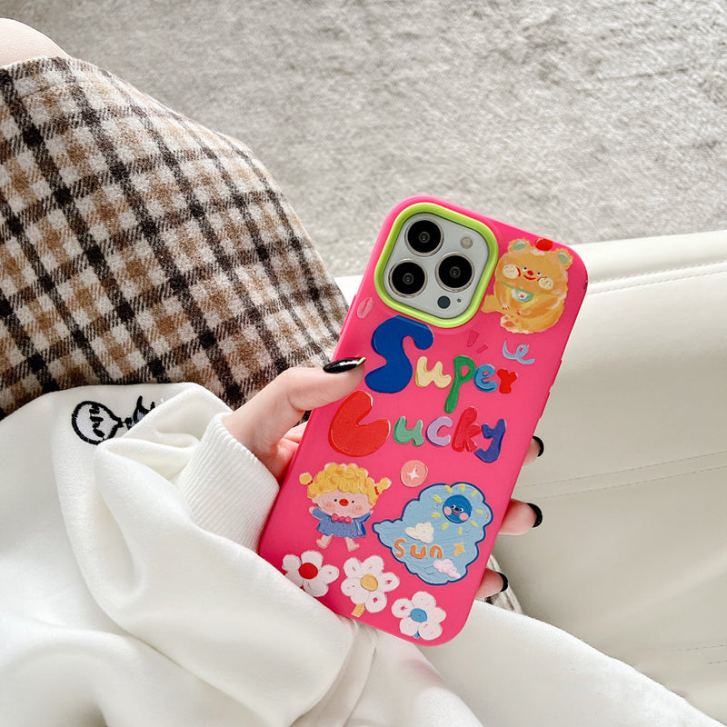 iPhone graffiti phone case pink