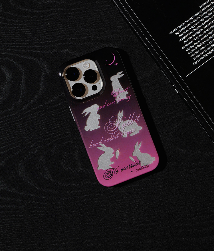 Rabbit head rabbit brain full package applicable phone case New Year