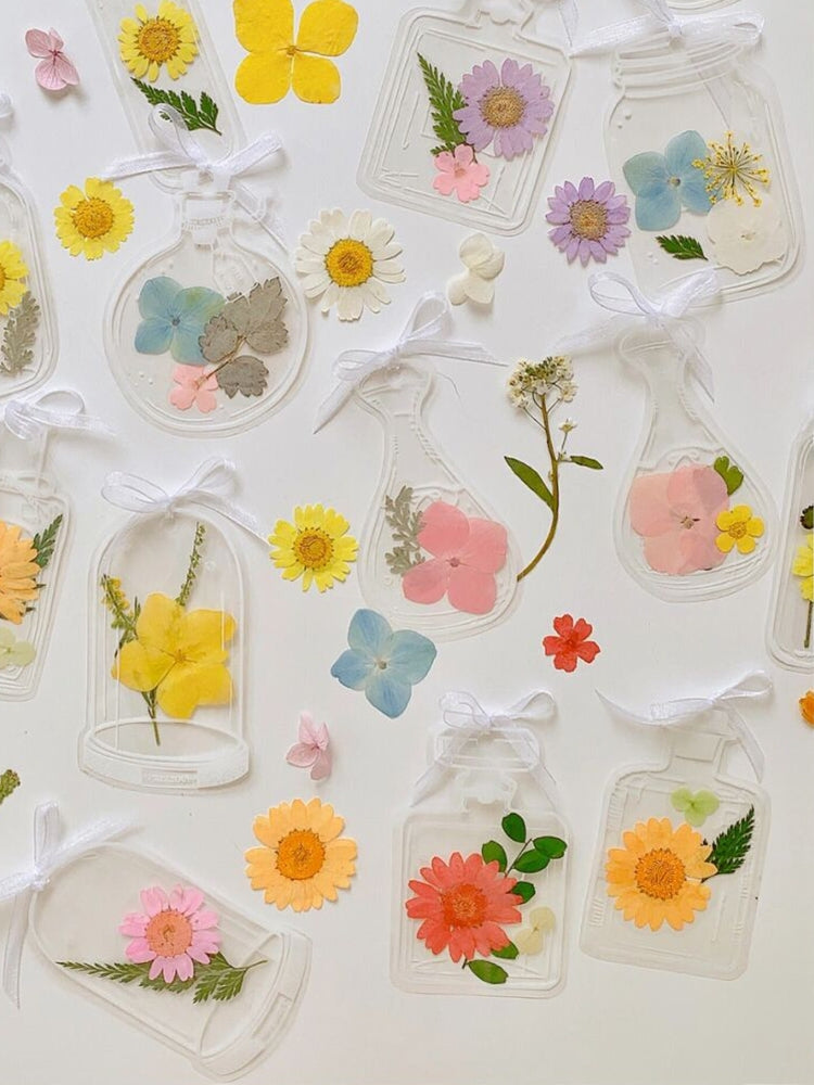 Copy of 20pcs/set Transparent Dried Flower Page Clips Bookmark Stickers Set
