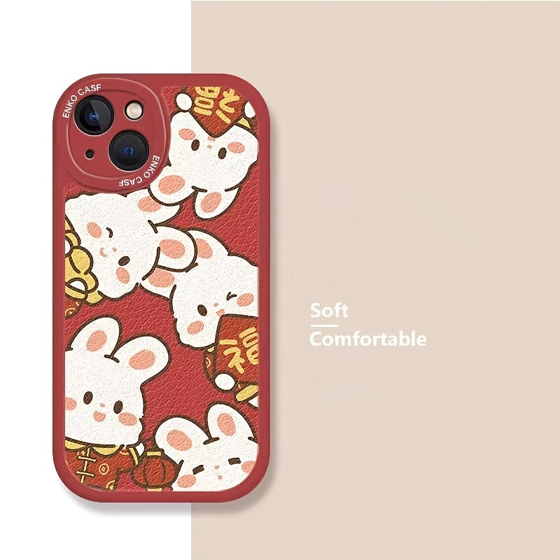 Chinese New Year Rabbits Pattern Mobile Phone Case
