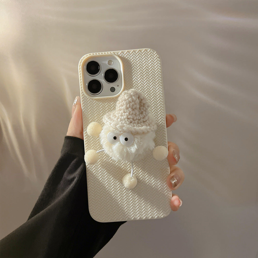 New Autumn And Winter Plush Coalball Lovers All Inclusive Fall Proof Mobile Phone Case