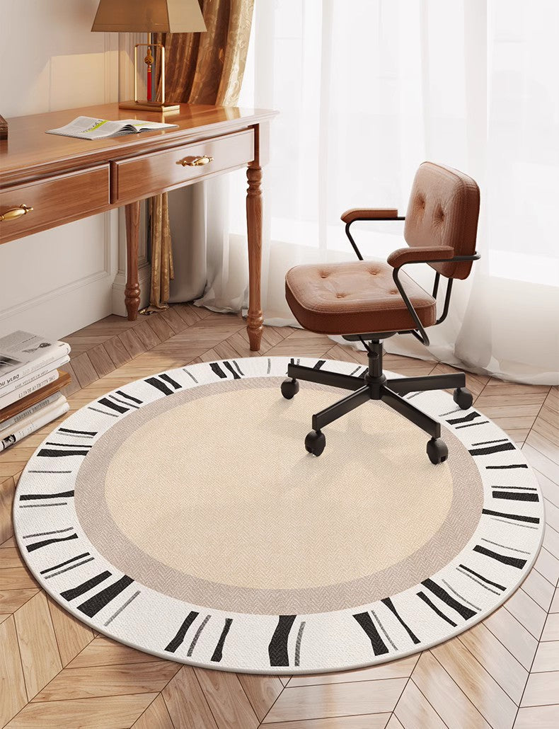 Contemporary Round Rugs, Geometric Modern Rug Ideas for Living Room, Circular Modern Rugs under Dining Room Table, Modern Round Rugs for Bedroom
