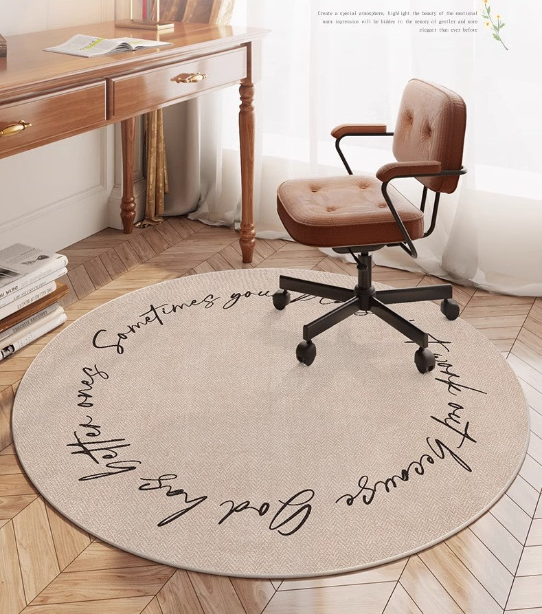 Geometric Modern Rug Ideas for Living Room, Contemporary Round Rugs, Circular Modern Rugs under Dining Room Table, Modern Round Rugs for Bedroom