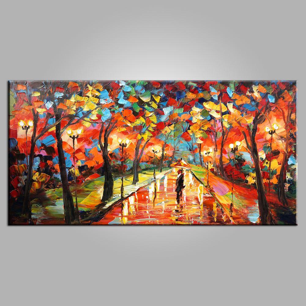 Forest Park Painting, Canvas Art, Living Room Wall Art, Modern Art, Painting for Sale, Contemporary Art, Abstract Art