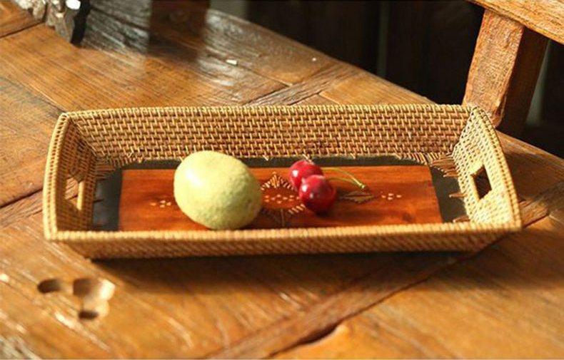 Indonesia Hand Woven Storage Basket, Natural Fiber Baskets, Small Rustic Basket