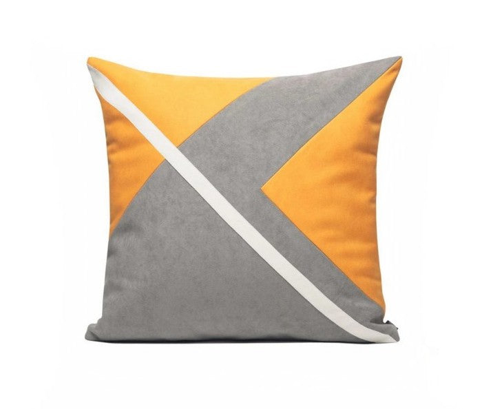 Modern Throw Pillows for Couch, Decorative Modern Sofa Pillows for Living Room, Yellow Gray Modern Simple Throw Pillows, Large Simple Modern Pillows