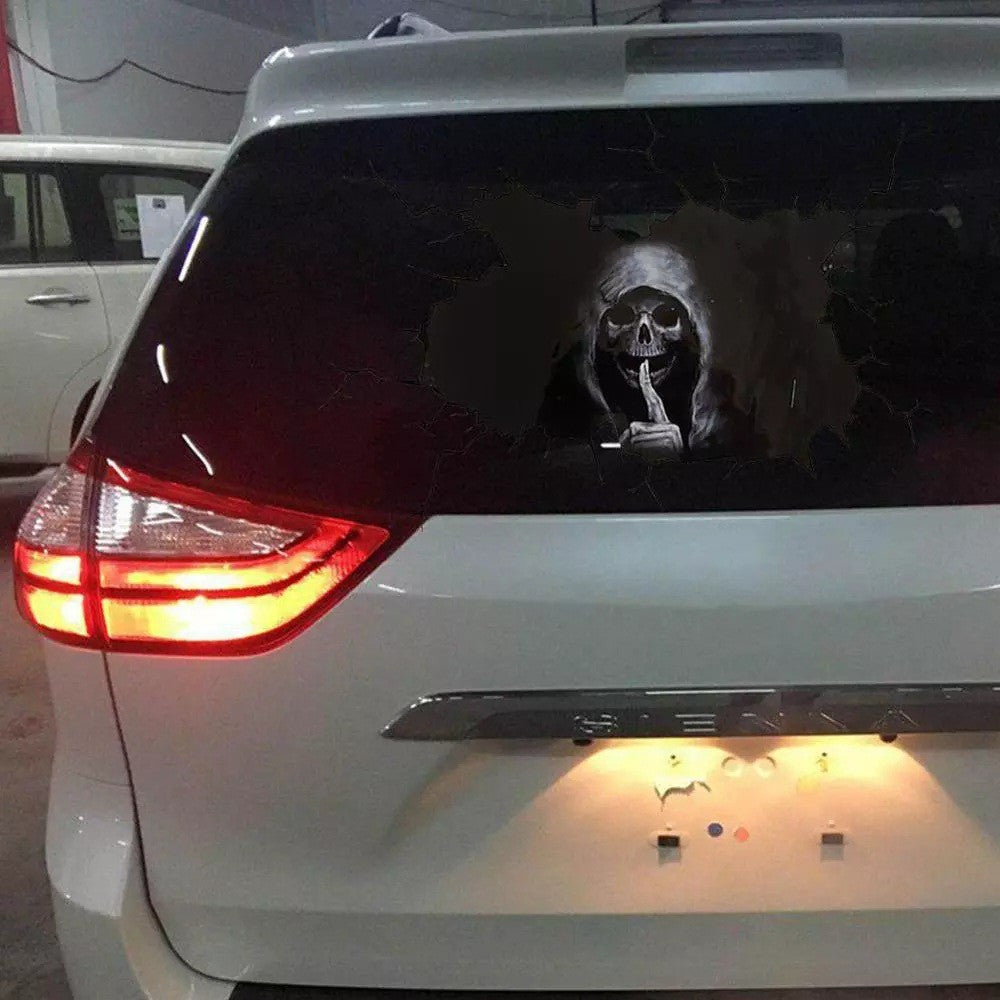 Waterproof Car Rear Window Decals Sticker Scary Skull Bone Skeleton,3 Sizes Available