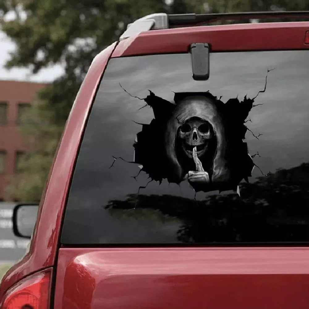 Waterproof Car Rear Window Decals Sticker Scary Skull Bone Skeleton,3 Sizes Available