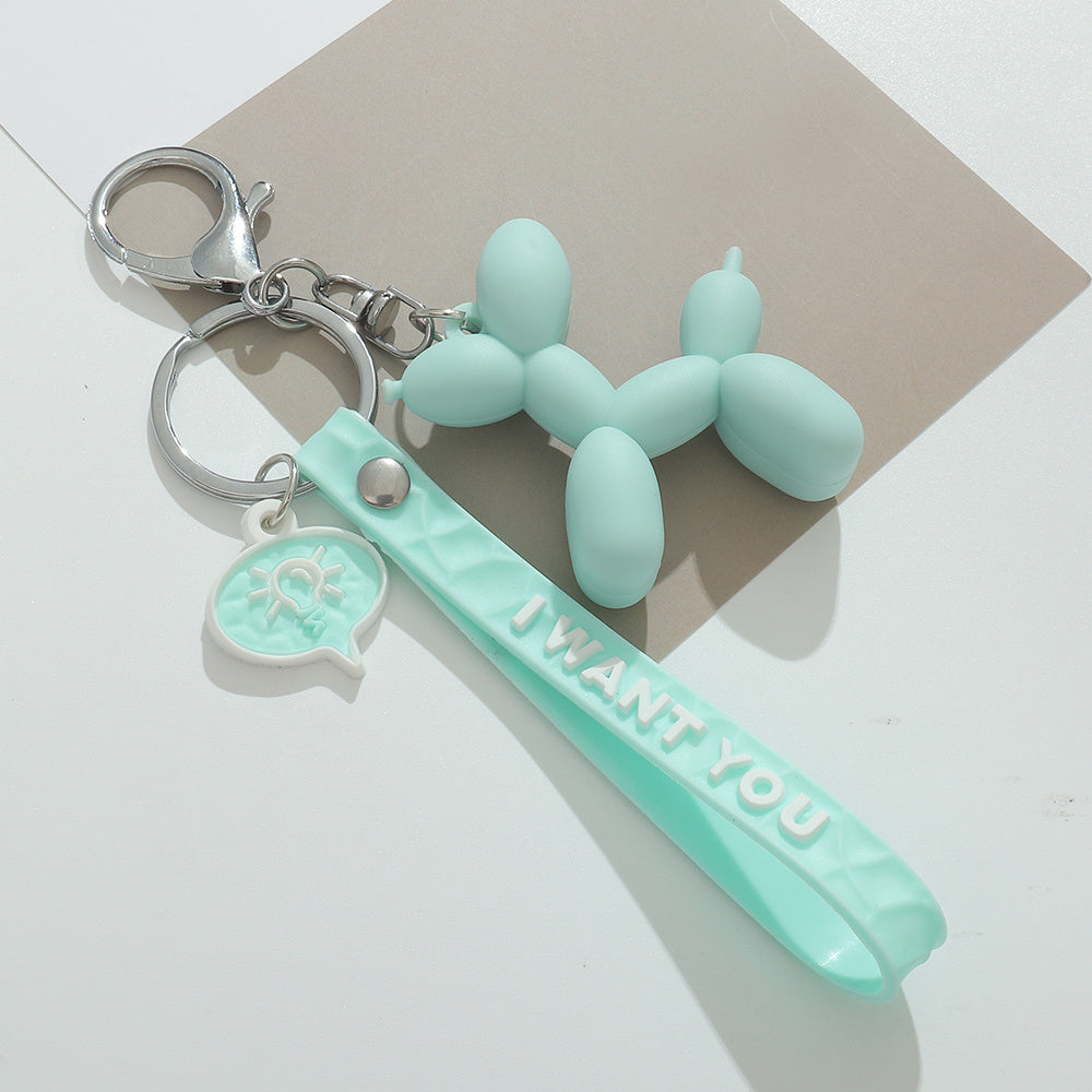 Balloon Puppy Keychain Doll Pendant Keychain Car Creative Key Pendant Cute Small Jewelry Ornament 1pc