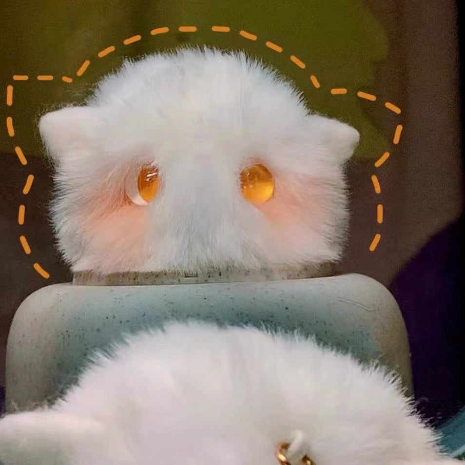 Cute Blush Cat Keychain