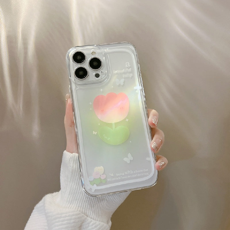 Tulip Laser Transparent Phone Case
