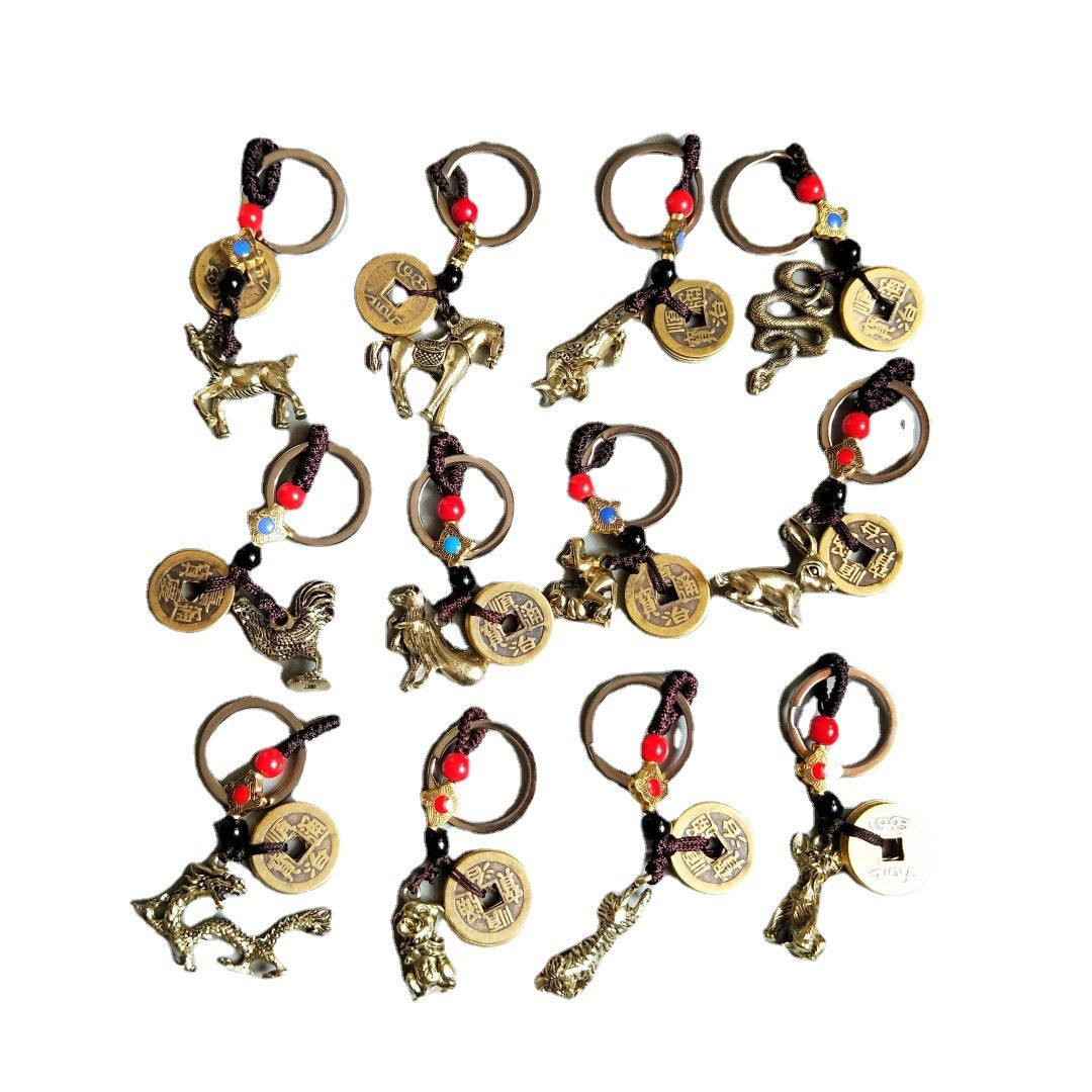 12 Zodiac Keychain Pendant