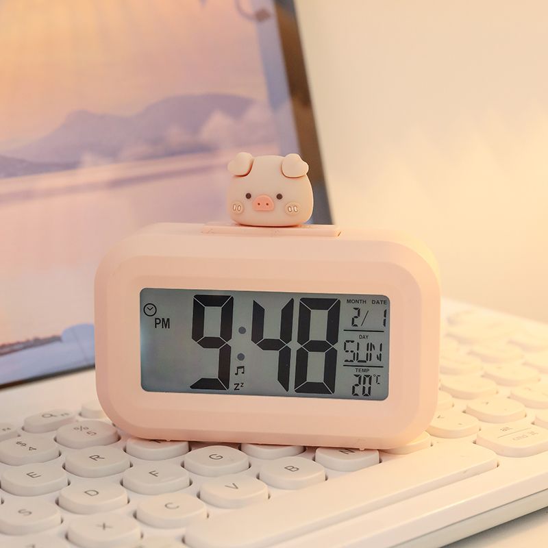 Mini Clock, Student Dorm Desk Multifunctional Electronic Alarm Clock