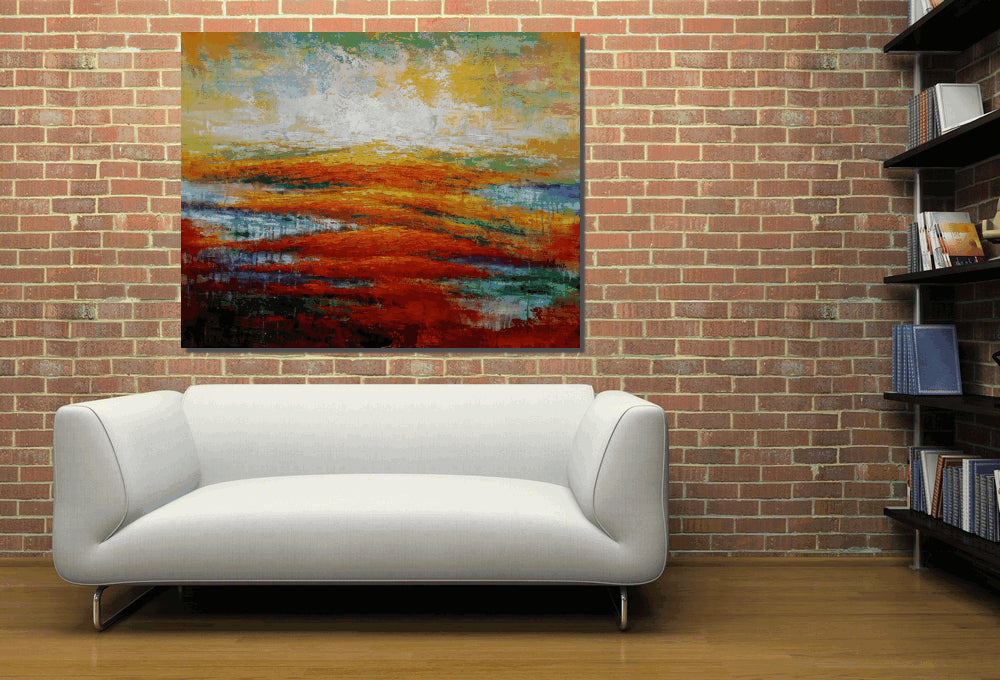 Original Art, Large Art, Abstract Landscape Painting, Canvas Art, Abstract Art, Canvas Painting, Abstract Painting, Wall Art, Landscape Art
