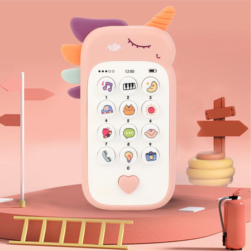 Baby Phone Toy Music Sound Telephone Sleeping Toys With Teether Simulation Phone Kids Infant Early Educational Toy, Gifts For Kids