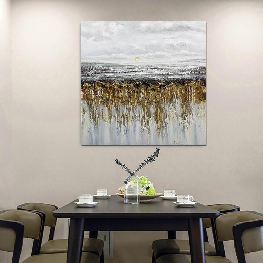 Heavy Texture Painting, Extra Large Paintings for Dining Room, Hand Painted Wall Art Painting, Modern Canvas Paintings for Living Room