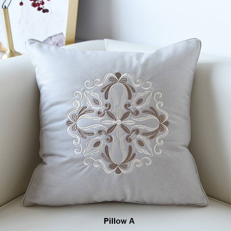 Large Decorative Pillows for Living Room, Modern Sofa Pillows, Flower Pattern Decorative Throw Pillows, Contemporary Throw Pillows