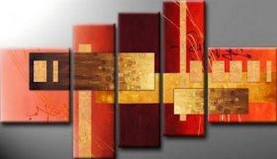 Acrylic Wall Art Paintings, Contemporary Painting, Modern Art, 5 Piece Canvas Art, Acrylic Painting on Canvas