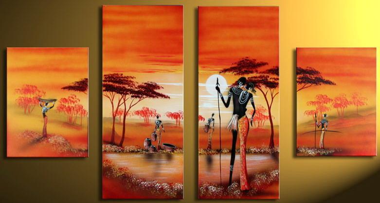 African Painting, Acrylic Wall Art Painting, Living Room Wall Paintings, Hand Painted Canvas Art