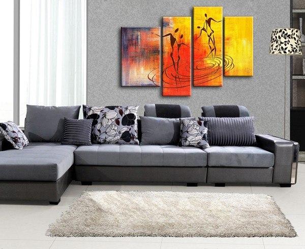 Abstract Painting of Love, Large Acrylic Painting, Abstract Painting on Canvas, Bedroom Wall Art Paintings, Simple Modern Art