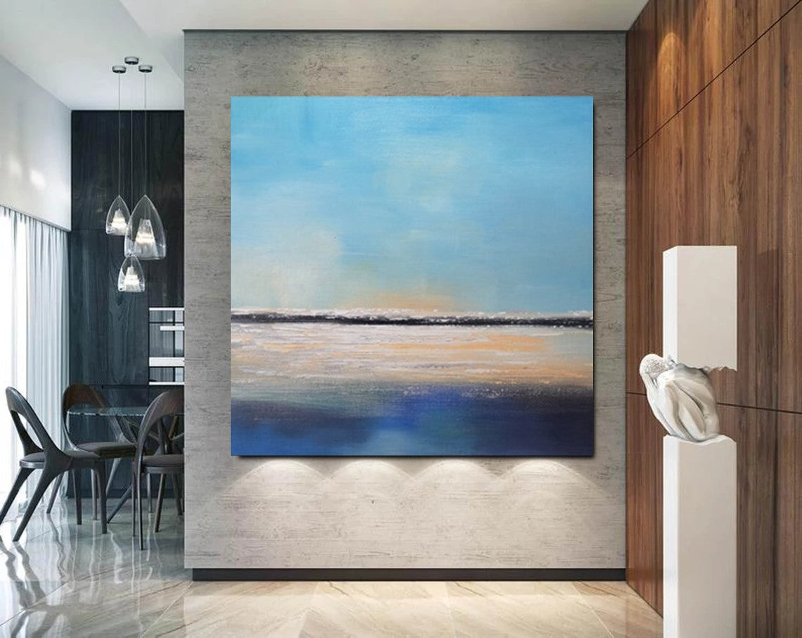 Bedroom Wall Painting, Original Landscape Paintings, Large Paintings for Living Room, Hand Painted Acrylic Painting, Seascape Canvas Paintings