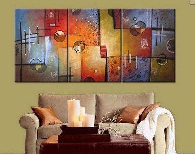 Group Art, Large Oil Painting, Abstract Oil Painting, Living Room Art, Modern Art, 3 Piece Wall Art, Abstract Painting