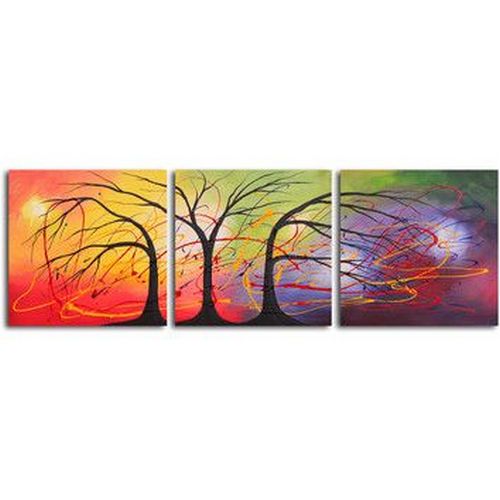 Acrylic Painting Abstract, 3 Piece Wall Art, Paintings for Living Room, Landscape Paintings, Hand Painted Canvas Painting
