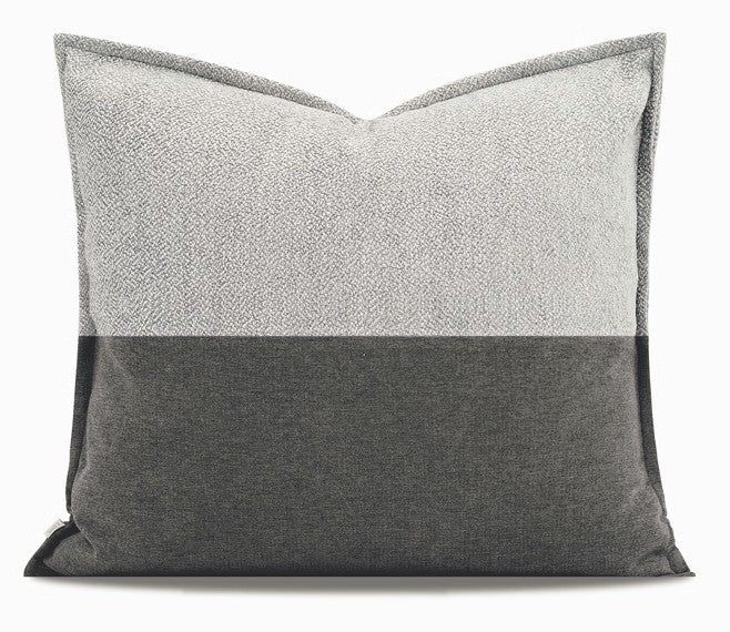 Simple Throw Pillow for Interior Design, Grey Black Decorative Throw Pillows, Modern Sofa Pillows, Contemporary Square Modern Throw Pillows for Couch