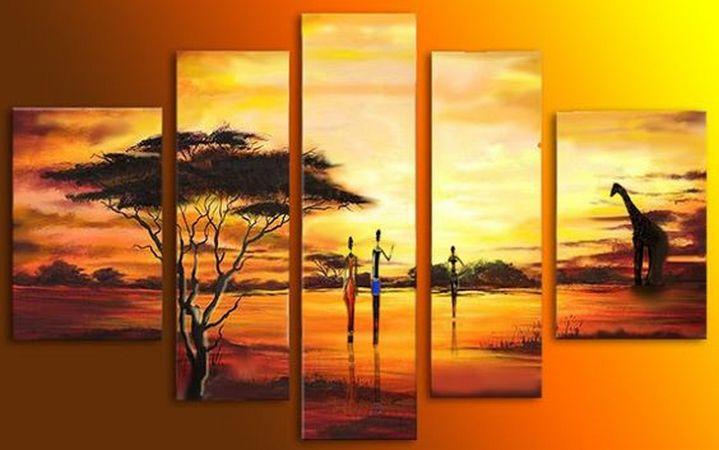 Extra Large Wall Art, African Hunting Painting, Bedroom Canvas Painting, Buy Art Online