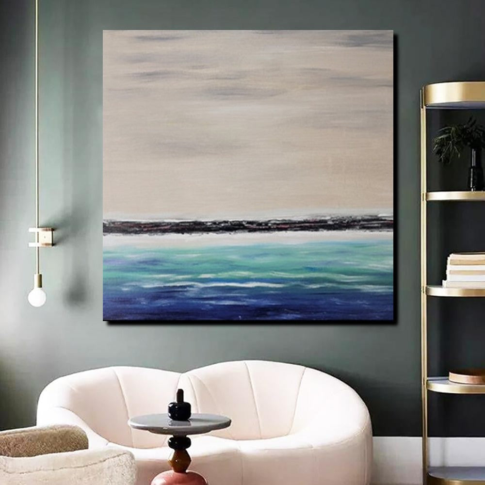 Living Room Wall Art Painting, Original Landscape Paintings, Large Paintings for Sale, Simple Abstract Paintings, Seascape Acrylic Paintings