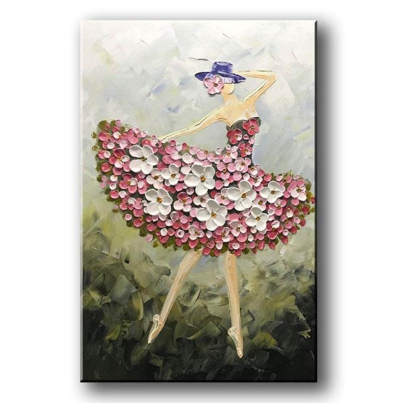 Acrylic Painting Abstract, Pretty Woman Painting, Modern Contemporary Paintings, Palette Knife Painting