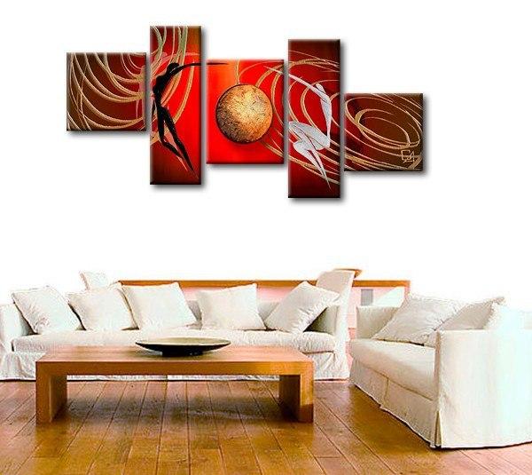 Abstract Art of Love, Simple Modern Art, Love Abstract Painting, Bedroom Room Wall Art Paintings, 5 Piece Canvas Painting