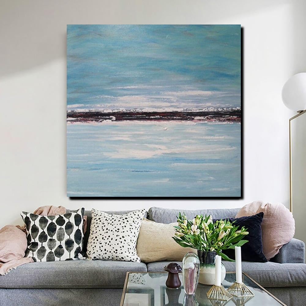 Large Paintings for Sale, Simple Abstract Paintings, Seascape Acrylic Paintings, Living Room Wall Art Painting, Original Landscape Paintings
