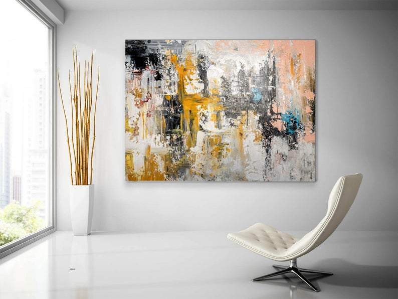 Huge Modern Wall Art Painting, Large Contemporary Abstract Artwork, Acrylic Painting for Living Room