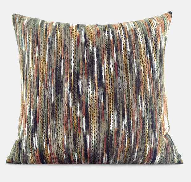 Multicolor Modern Square Throw Pillows for Couch, Colorful Decorative Throw Pillows, Abstract Contemporary Throw Pillow for Interior Design