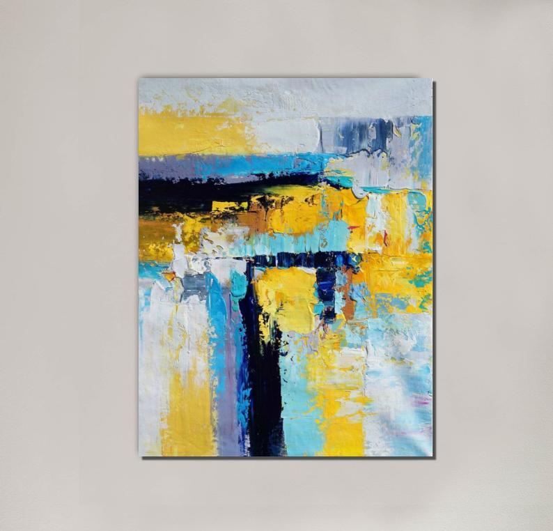 Huge Modern Wall Art Painting, Large Contemporary Abstract Artwork, Acrylic Painting for Bedroom