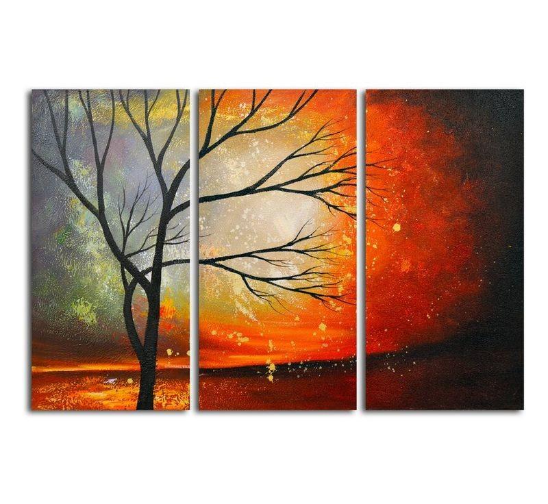 Acrylic Painting on Canvas, Hand Painted Wall Art Paintings, Tree of Life Painting, Large Paintings for Bedroom