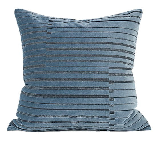 Geometric Contemporary Throw Pillows for Interior Design, Large Modern Decorative Pillows for Sofa, Blue Modern Throw Pillows for Couch