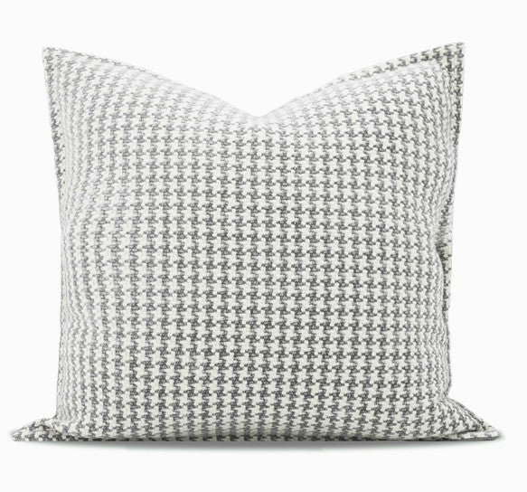 Gray Chequer Modern Sofa Pillows, Large Decorative Throw Pillows, Contemporary Square Modern Throw Pillows for Couch, Abstract Throw Pillow for Interior Design