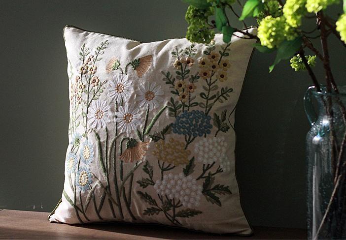 Sunflower Pillow, Spring Flower Pillow, Cotton and Linen Pillow Cover, Rustic Sofa Pillows for Living Room, Decorative Throw Pillows for Couch