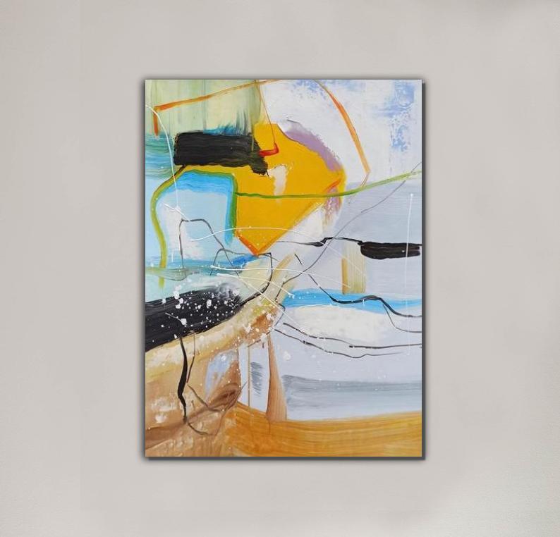Acrylic Painting for Living Room, Extra Large Wall Art Painting, Modern Contemporary Abstract Artwork