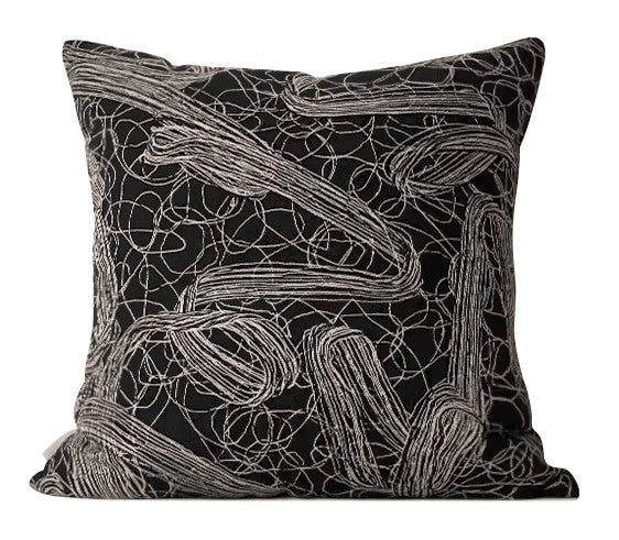 Decorative Pillow for Interior Design, Black Modern Throw Pillows, Simple Modern Throw Pillow for Couch, Modern Sofa Pillow Covers
