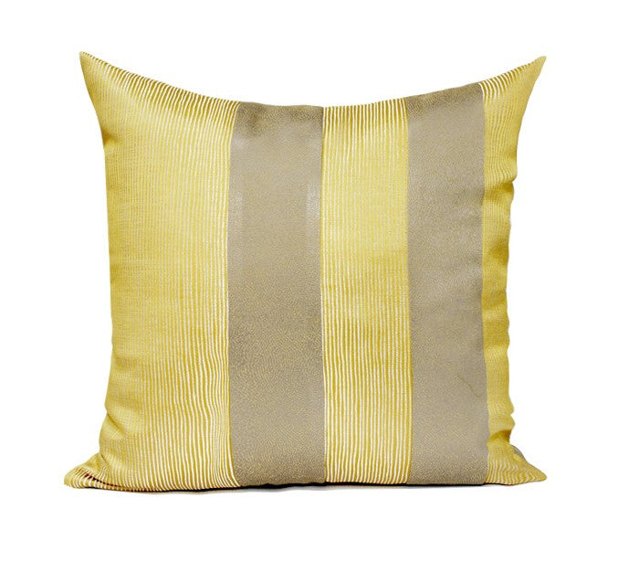 Decorative Throw Pillow for Couch, Yellow Modern Sofa Pillows, Simple Modern Throw Pillows for Couch, Yellow Square Pillows