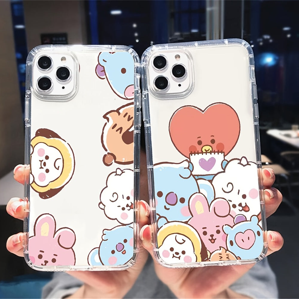 Transparent Air Pressure BT21 Printing Phone Case Is Suitable